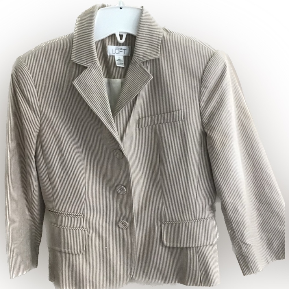 LOFT Seersucker 2 Piece Suit